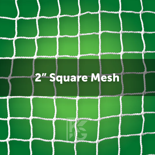 2"square mesh white soccer goal nets