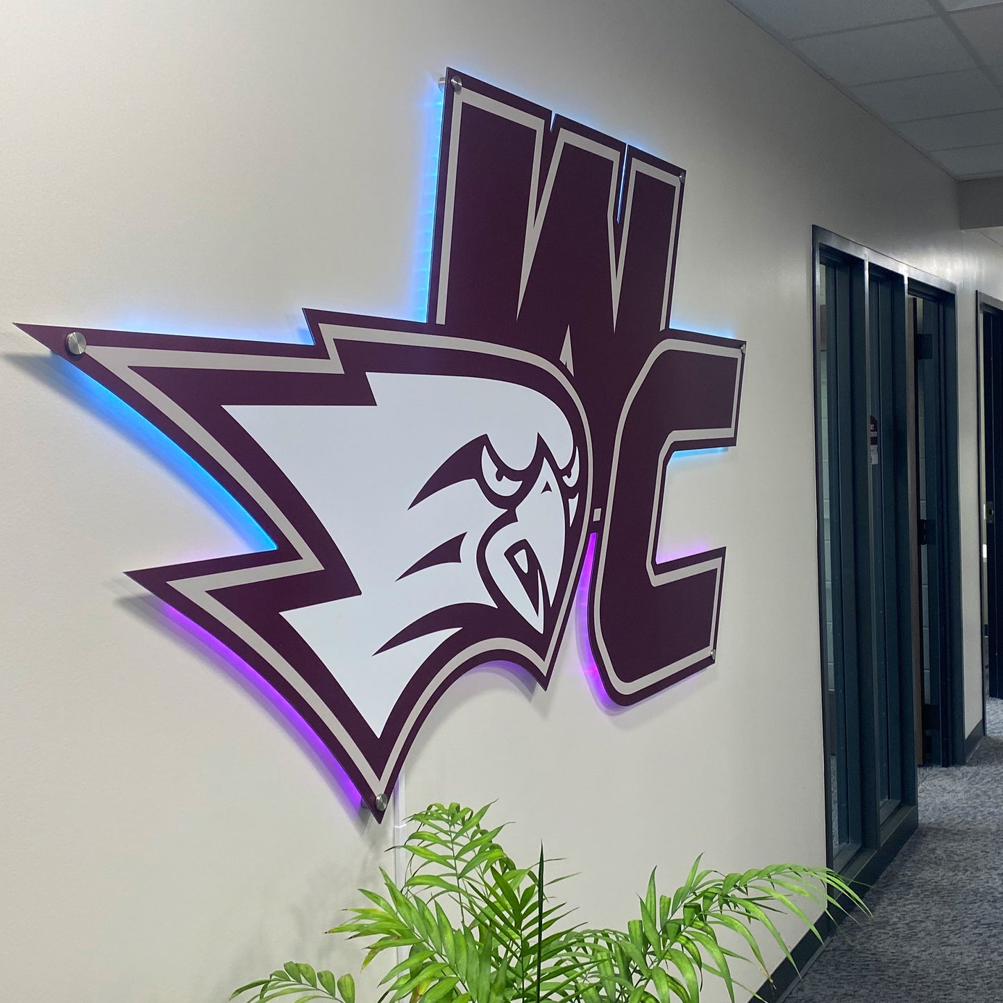 school branding 3D backlit signage