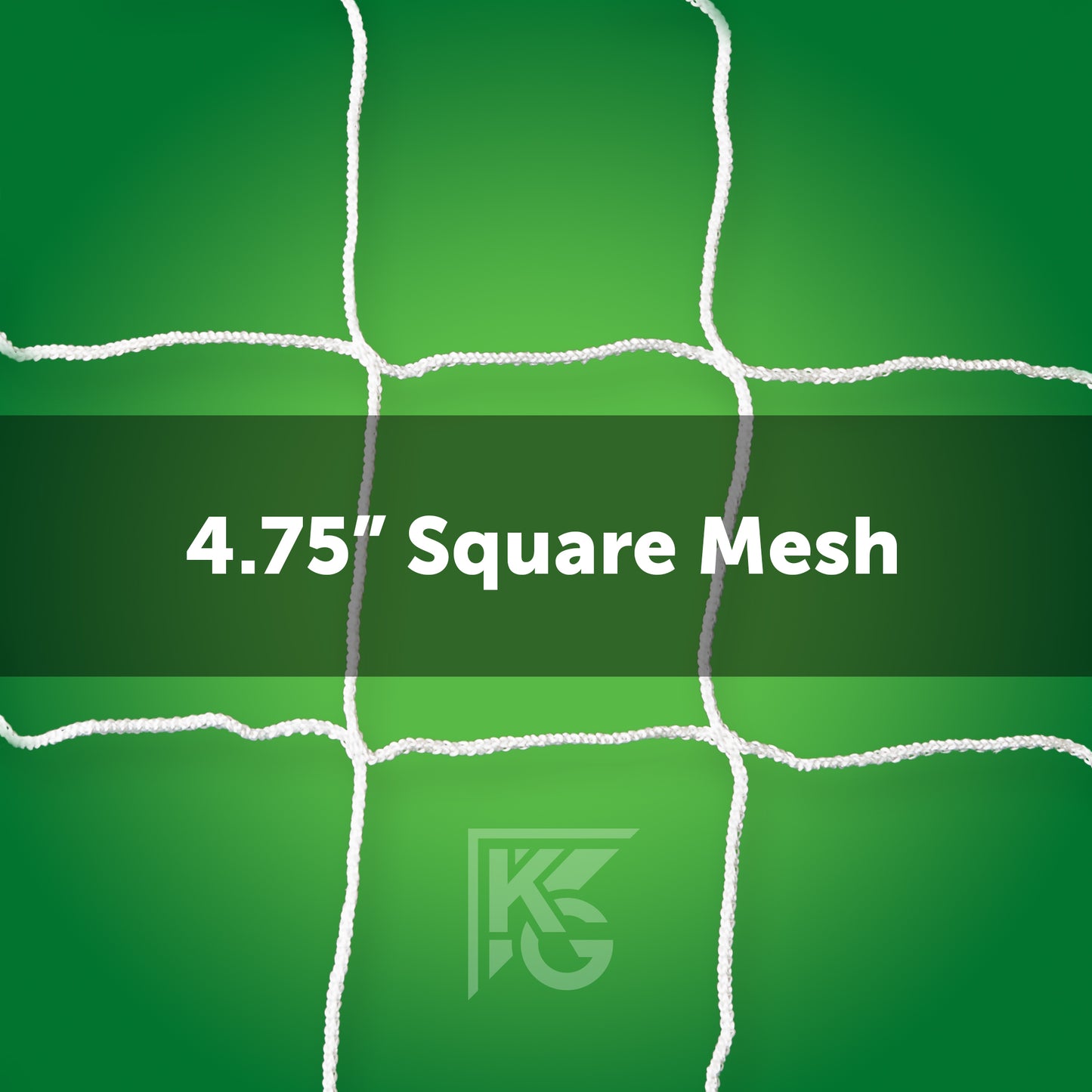 4.75"square mesh white soccer goal nets