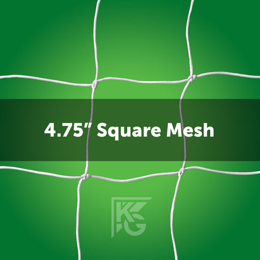 4.75" square PE soccer net.