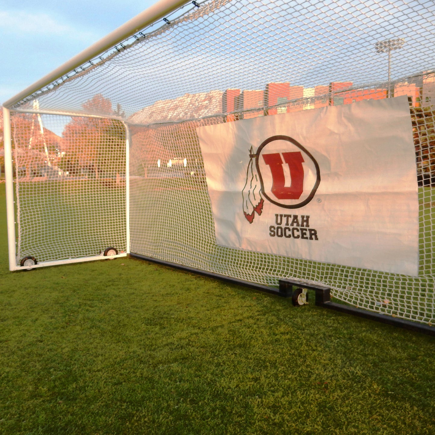 Utah Soccer personalized team logo net.