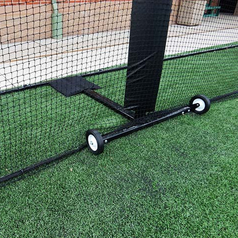Freestanding Backup Netting Systems with wheels