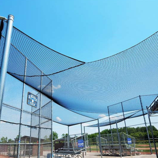 Baseball barrier netting.