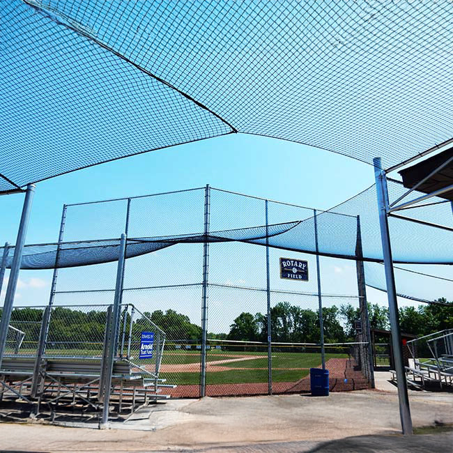 Baseball barrier netting.