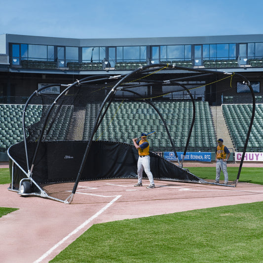 Model #BCBIGBUBBAELITE. Portable baseball batting cage.