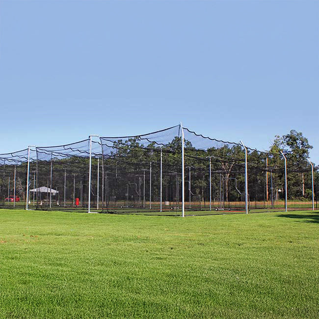 Model #BCMODOUTDOOR70P. Outdoor modular batting cage frame with nets.