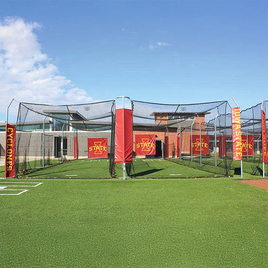 Model #BCMODOUTDOOR70PD. Double outdoor modular batting cage.