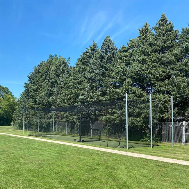 Model #BCTEN55OUT. 55' tension batting cage.