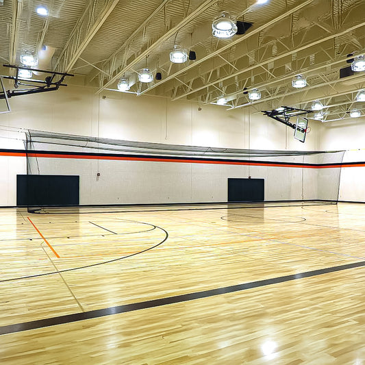 Model #BCTEN70IN. Indoor tension batting cage. 70 feet long.