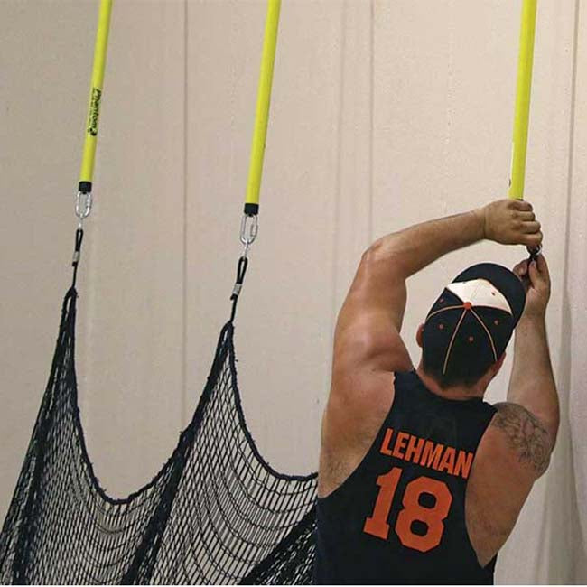 Model #BCTEN70IN. Indoor tension batting cage connect poles.