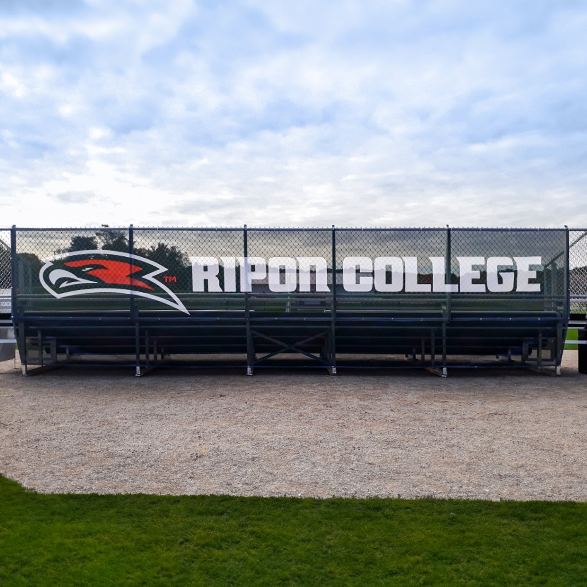 Custom bleacher wrap Ripon University.