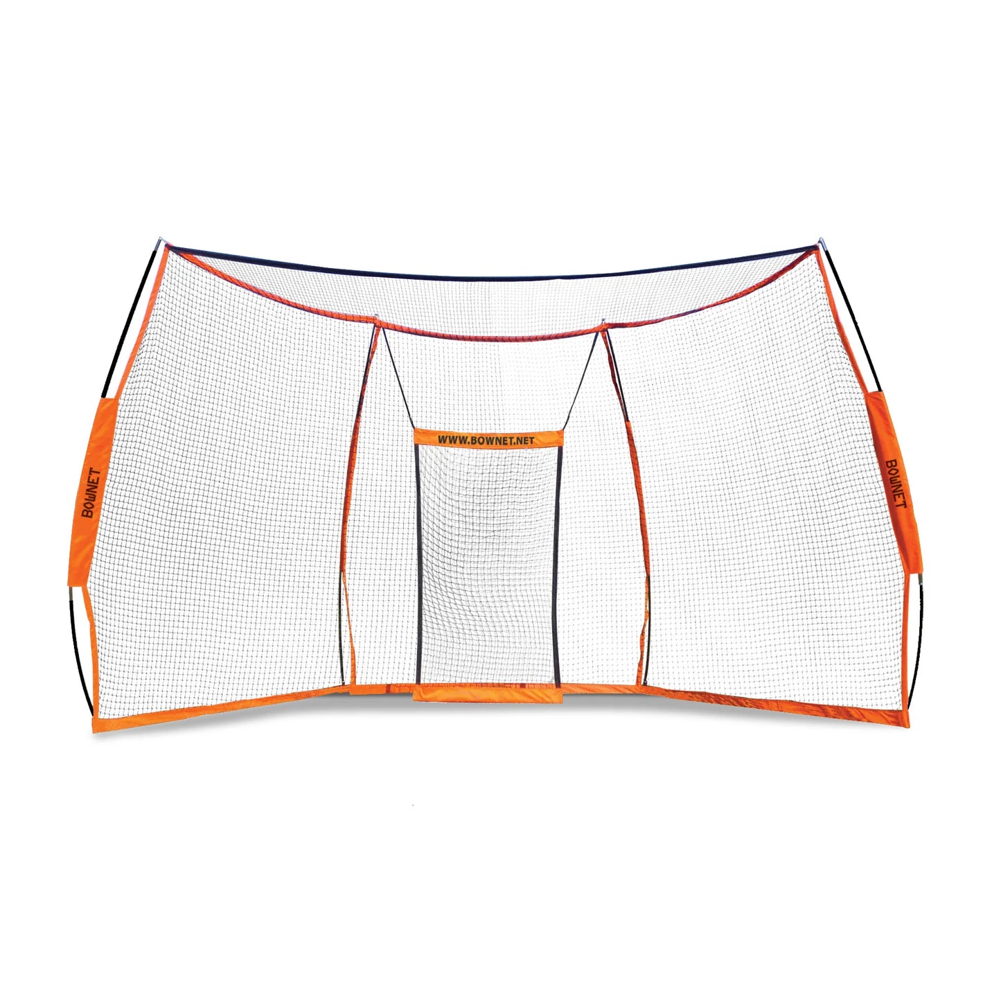 Model #BOWBACKSTOP. Bownet portable baseball backstop net.