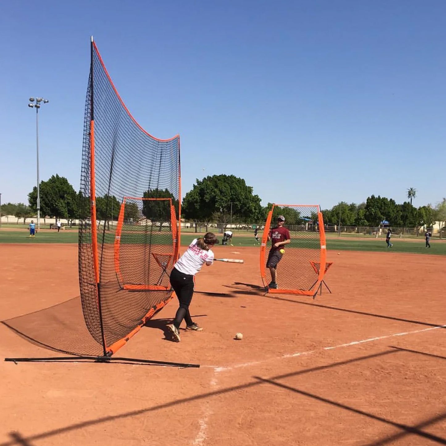 Model #BOWBARRIERLARGE. Bownet large portable barrier net. 21'6" x 11'6".