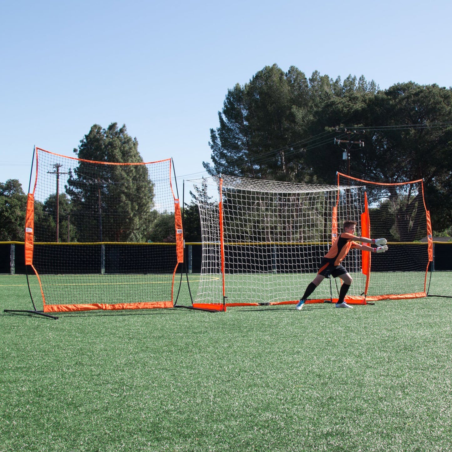 Model #BOWBARRIERSMALL88. Bownet portable barrier net. 8' x 8'.
