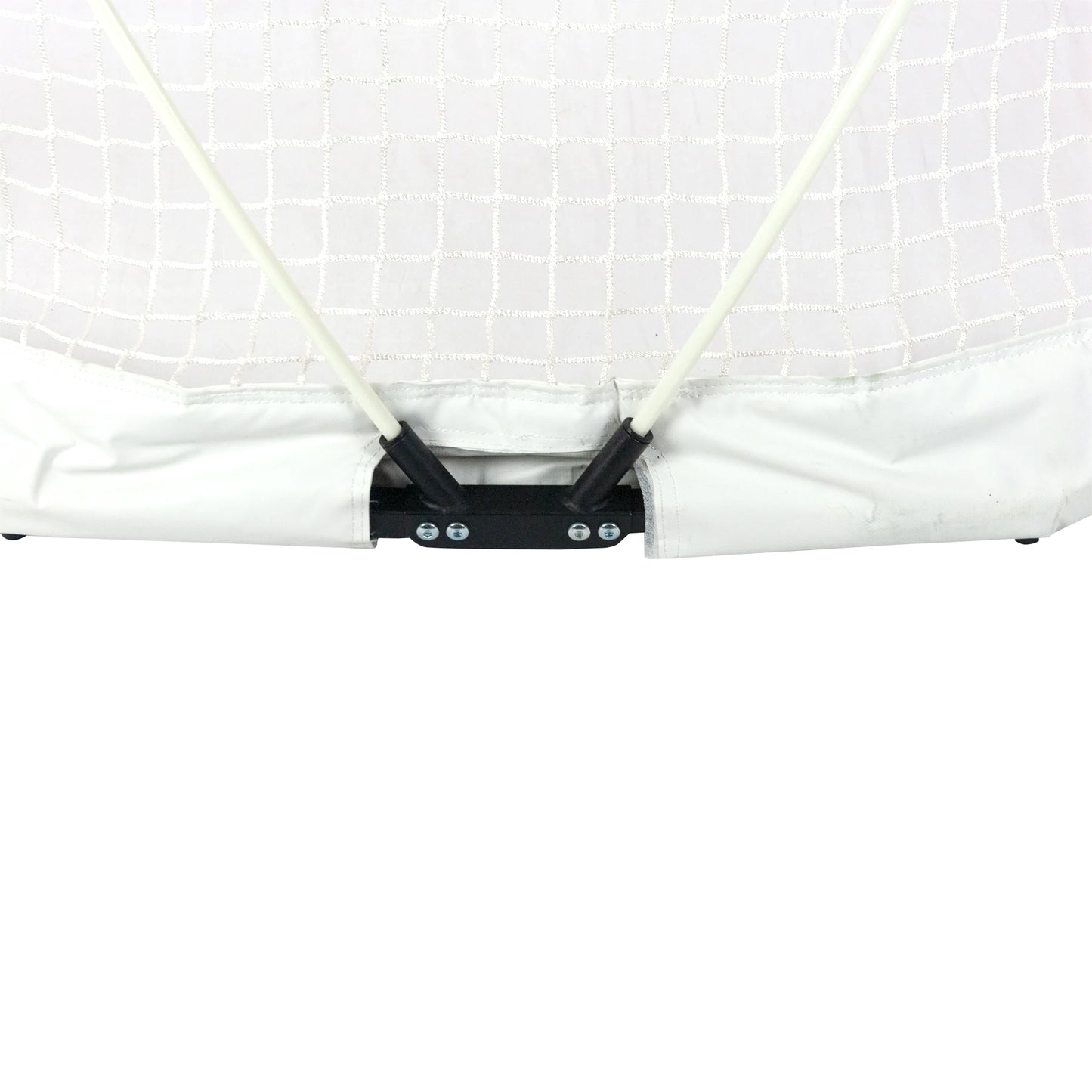 Model #BOWROLLERHOC. Bownet goal roller hockey goal close up.