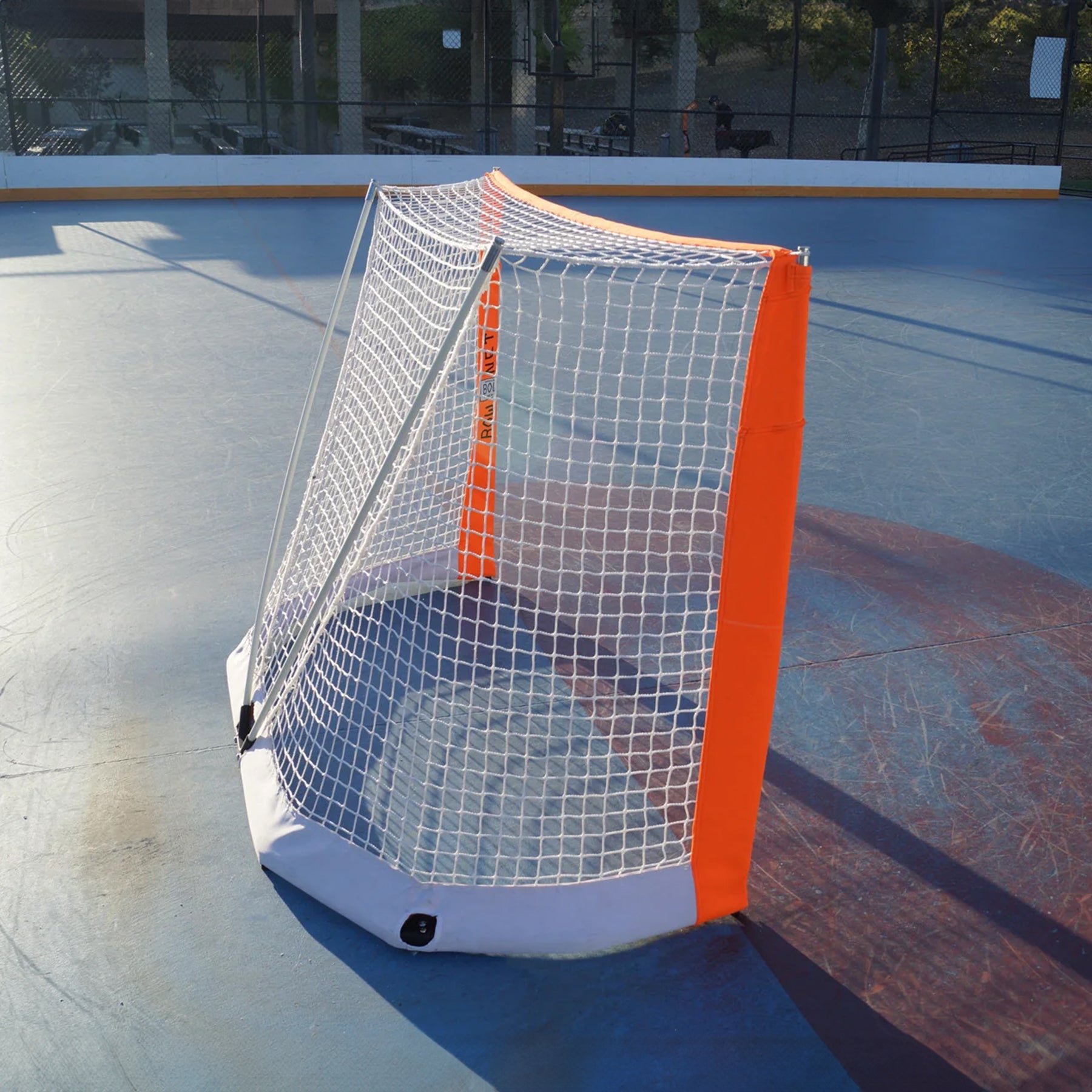 Model #BOWROLLERHOC. Bownet goal roller hockey goal 6' x 4'.