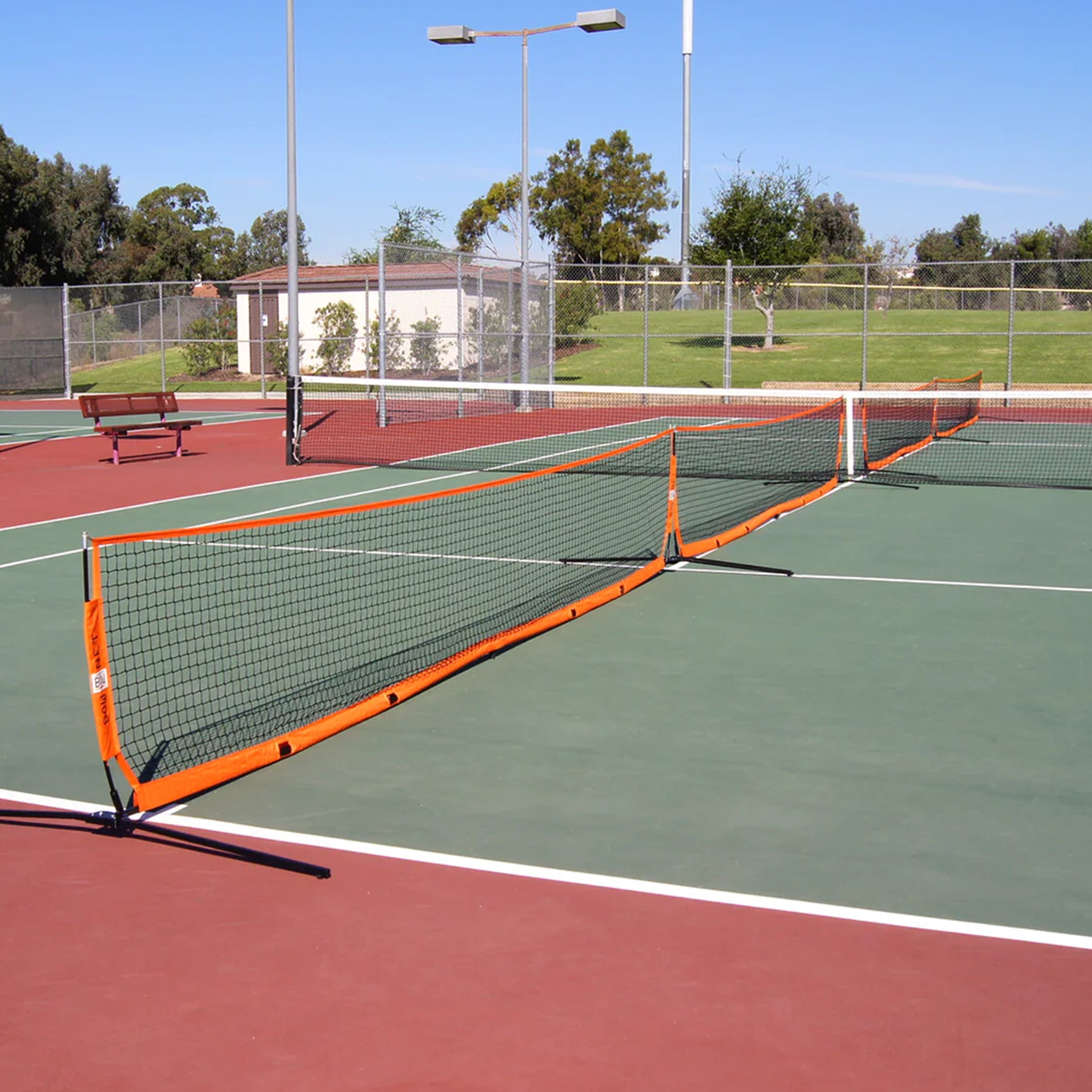 Model#BOWNETSOCCERTENNIS18. Bownet foldable 18' x 2' x 19" soccer/tennis net.
