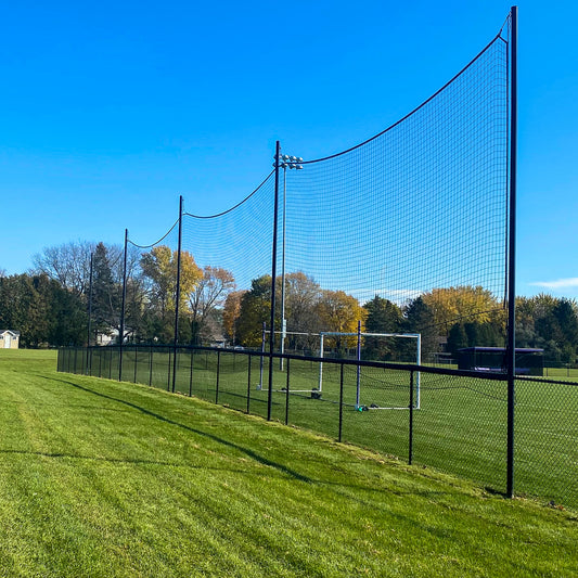 Budget backup soccer netting behind goals