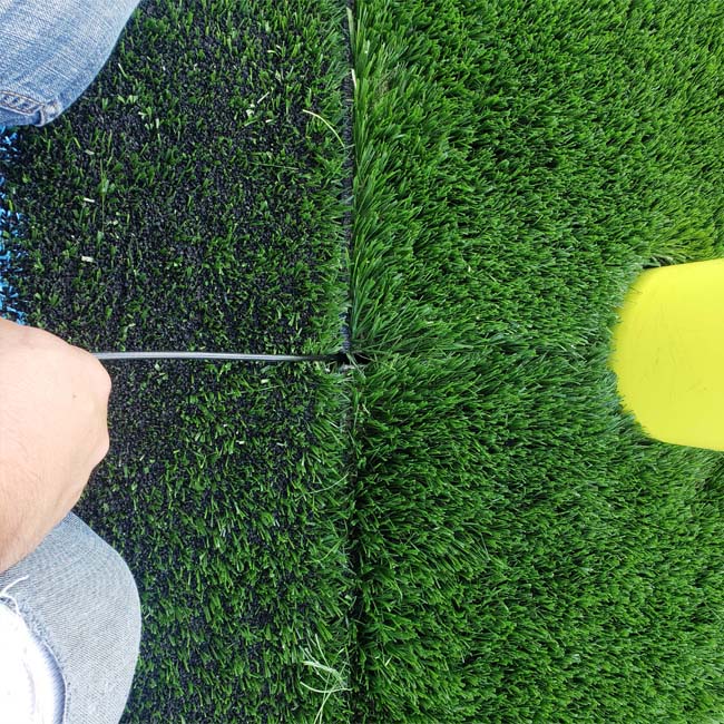 Cable system with access panel to anchor goals.