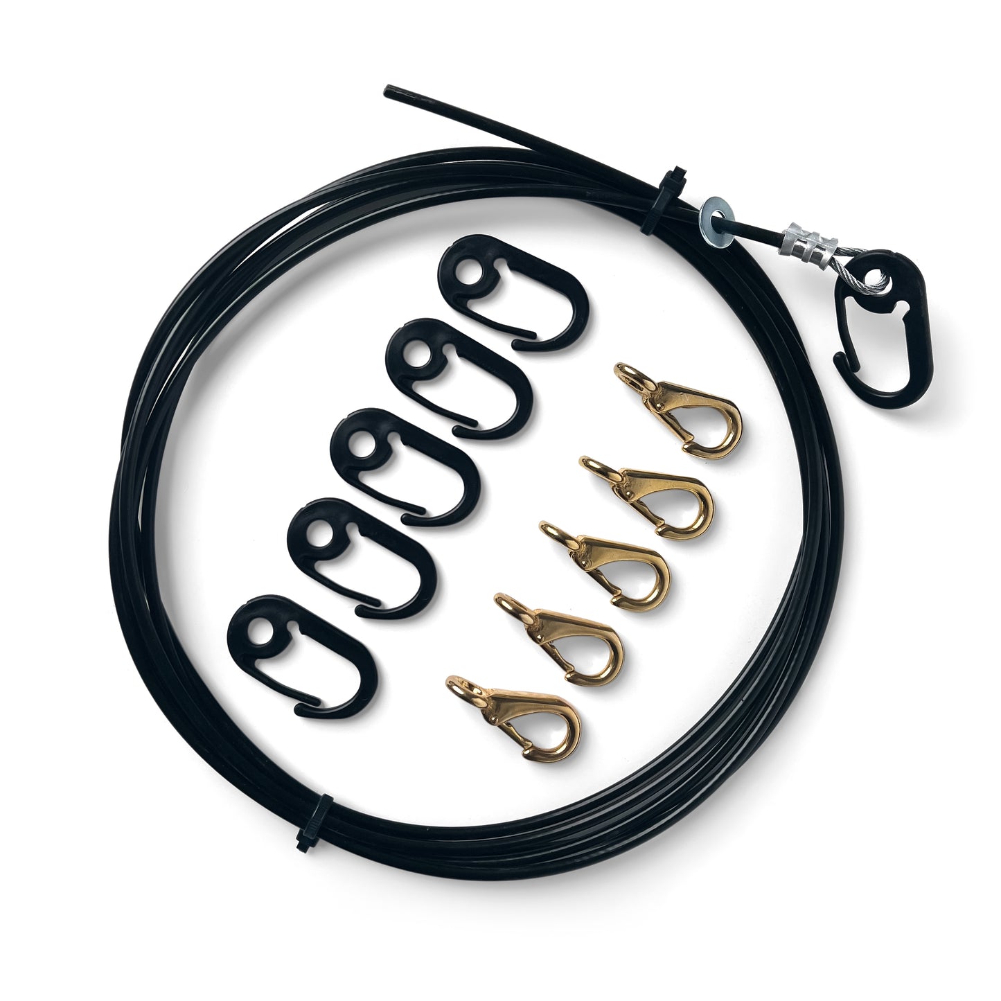 Cap cable hooks.