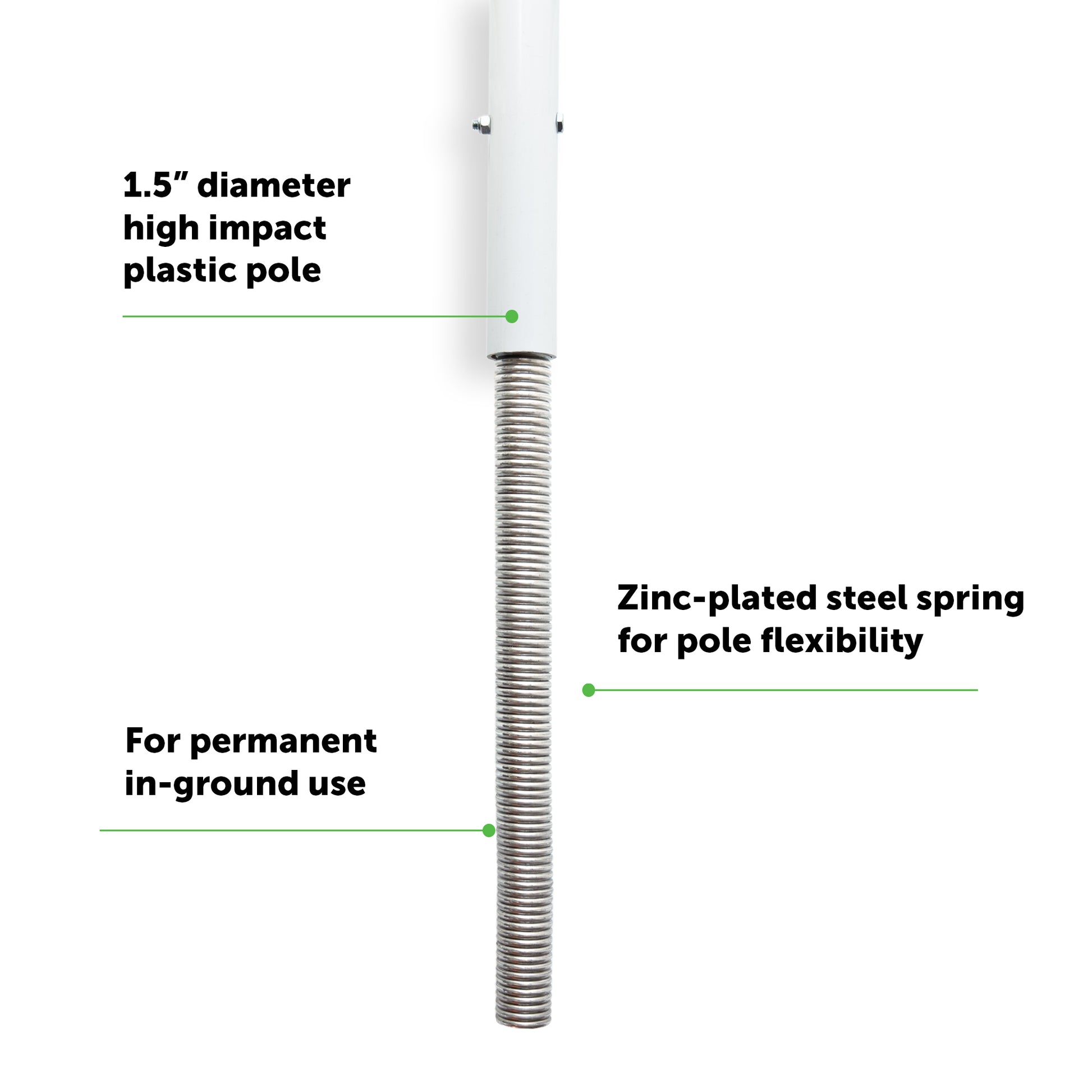 Model #CFOSL. International corner flag for permanent use.