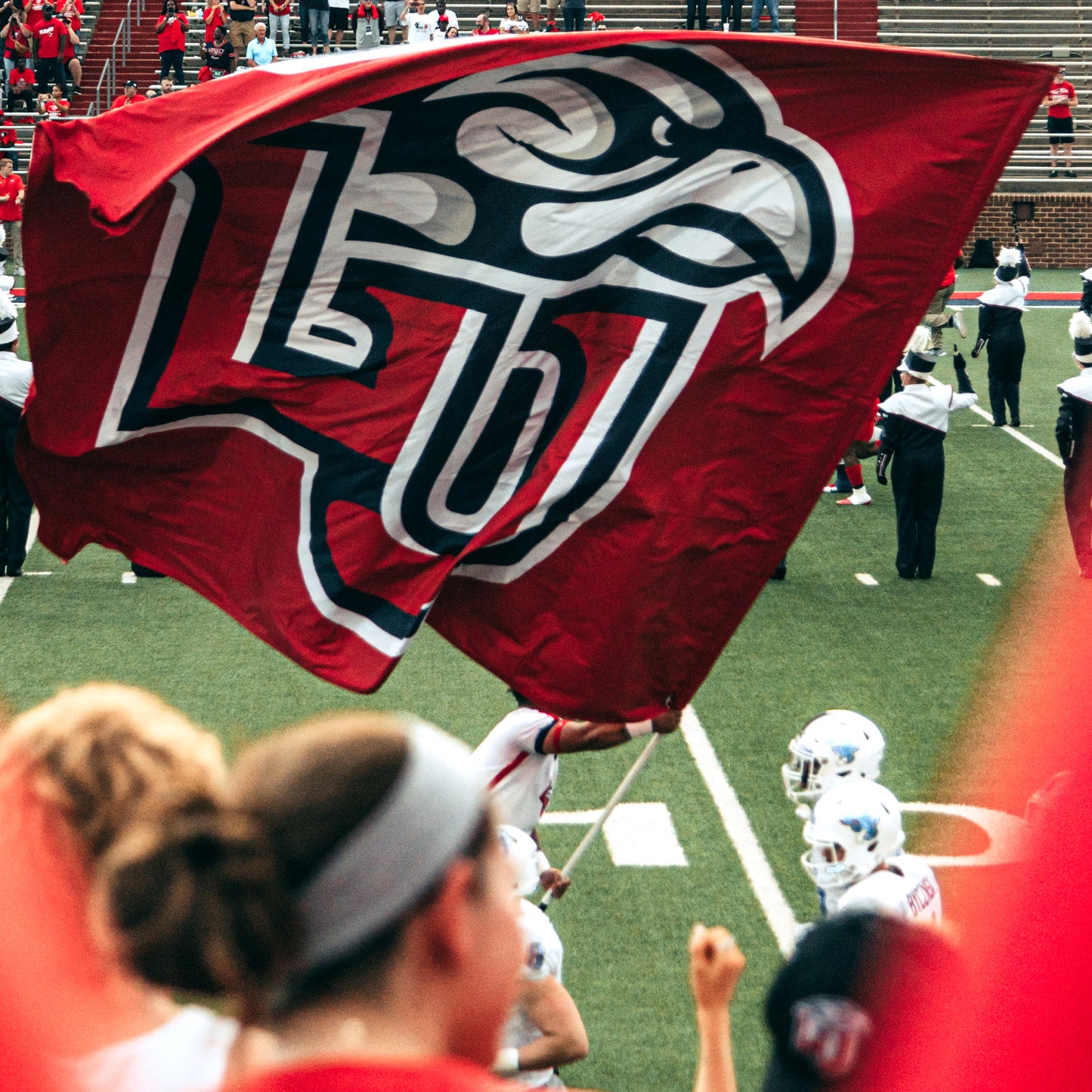 spirit flags for athletic football team