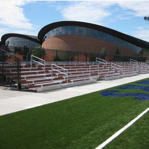 Custom bleachers for soccer and football stadium.