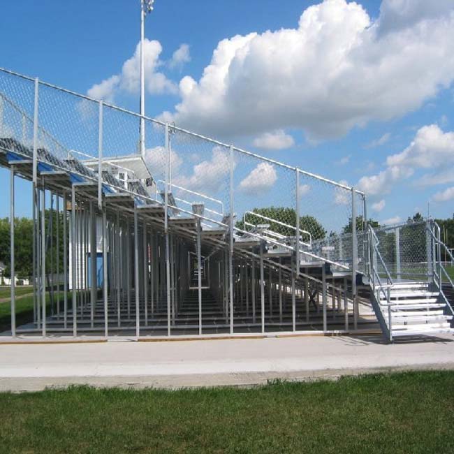 Custom elevated bleachers.
