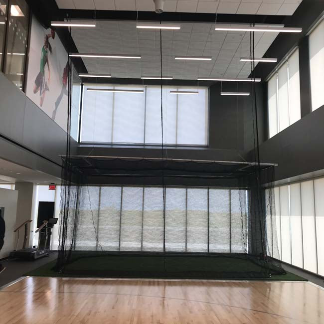 Custom golf, baseball, softball cage at rehab facility.