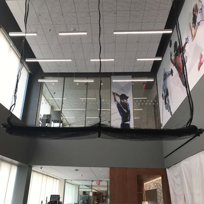 Custom golf, baseball, softball cage at rehab facility.