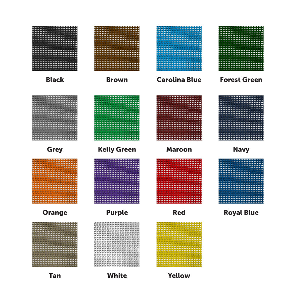 Custom windscreen colors vinyl coated mesh.