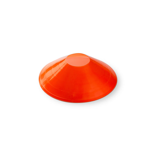 Model #DCORANGE. Orange disc cone. 7" wide. For soccer field marking.