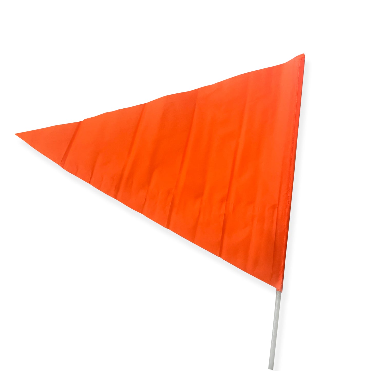 An Economy Corner Flag with a bright orange triangular pennant on a thin fiberglass rod, shown against a plain white background.