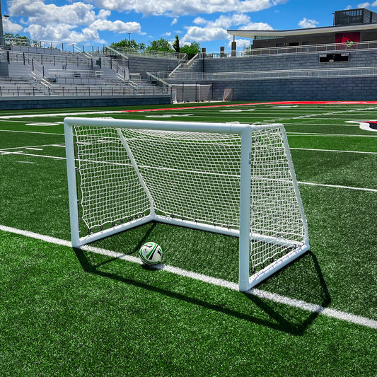 Striker series backyard soccer goal 6 x 4 on turf field