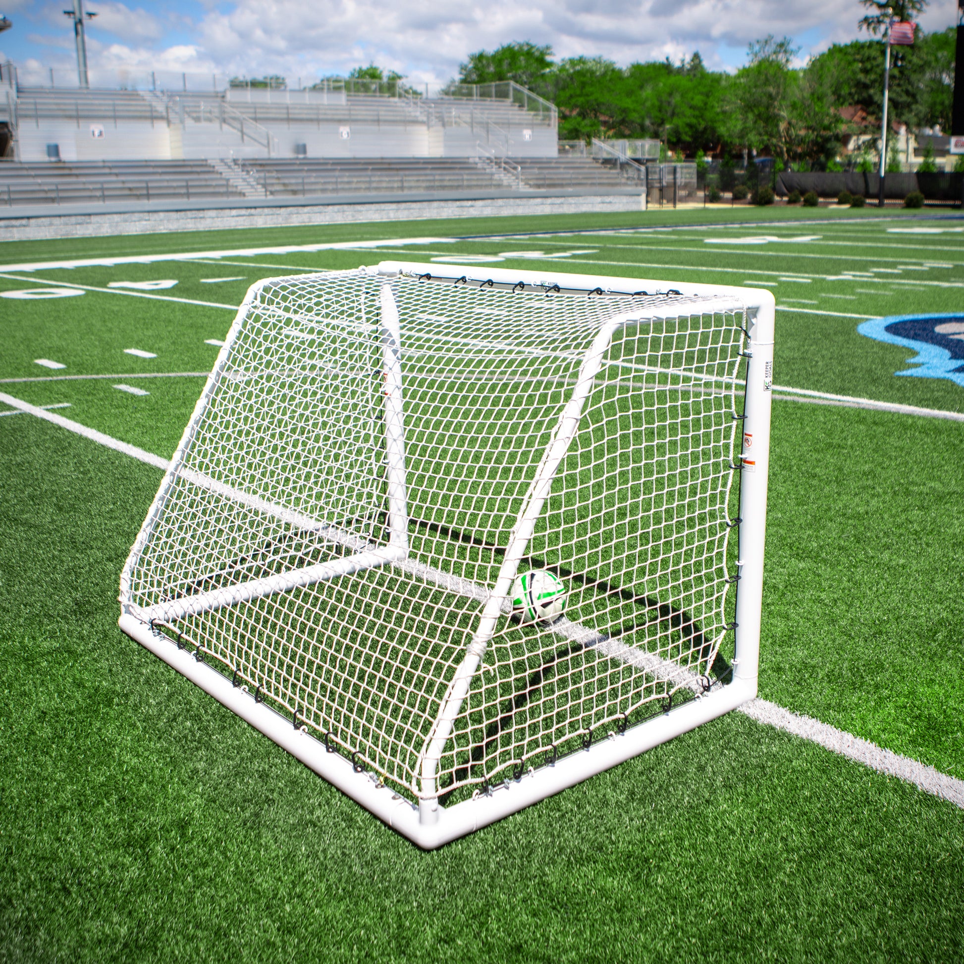 rear view of Striker series backyard soccer goal