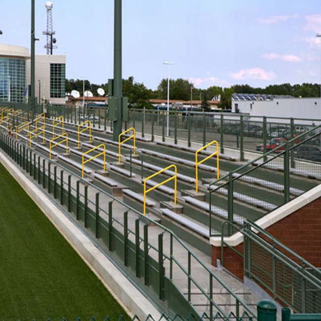 Elevated bleachers.