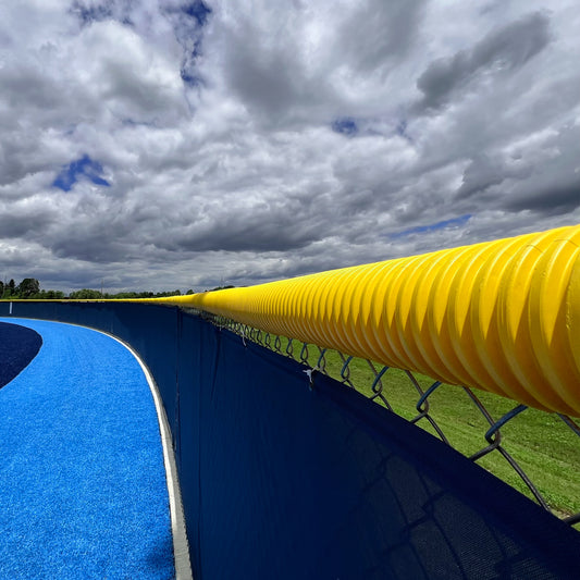 Model #FCECON. Roll of yellow fence cap. comes in 100' and 250' rolls.