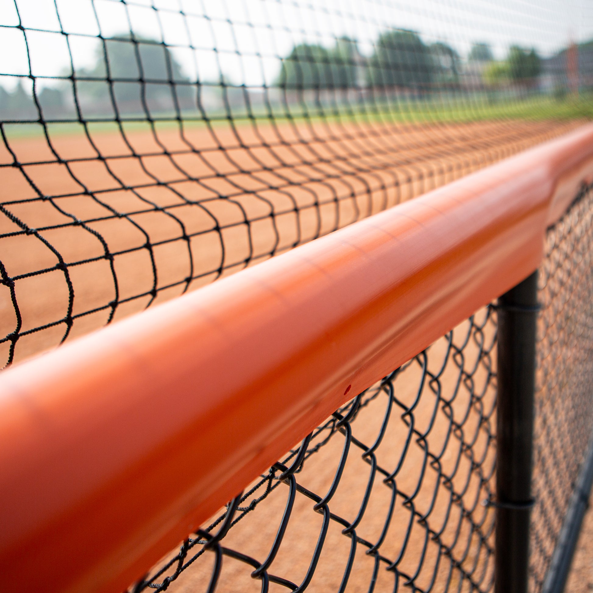 Model #FENCEG50STANDARD. Standard fence guard. Orange with polyethylene to cover rough edges on chain link fence.
