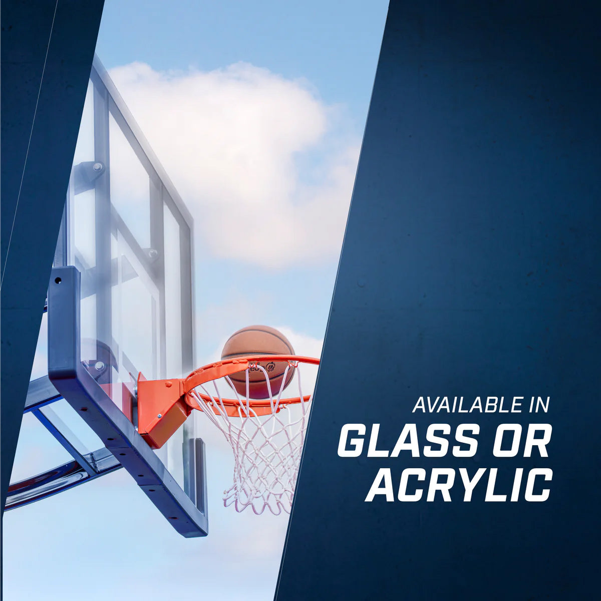 Goalsetter backboard available in glass or acrylic