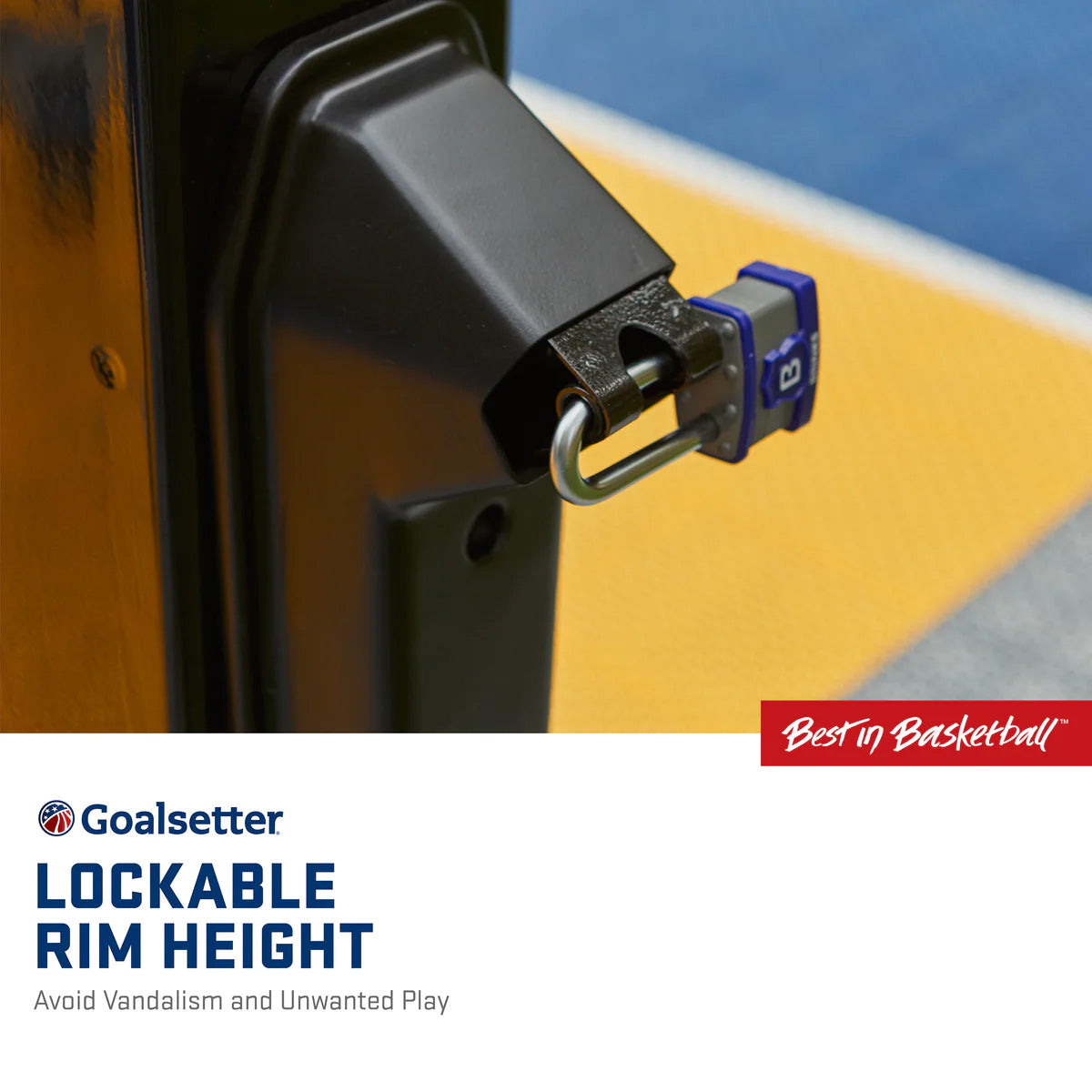 Goalsetter lockable rim height