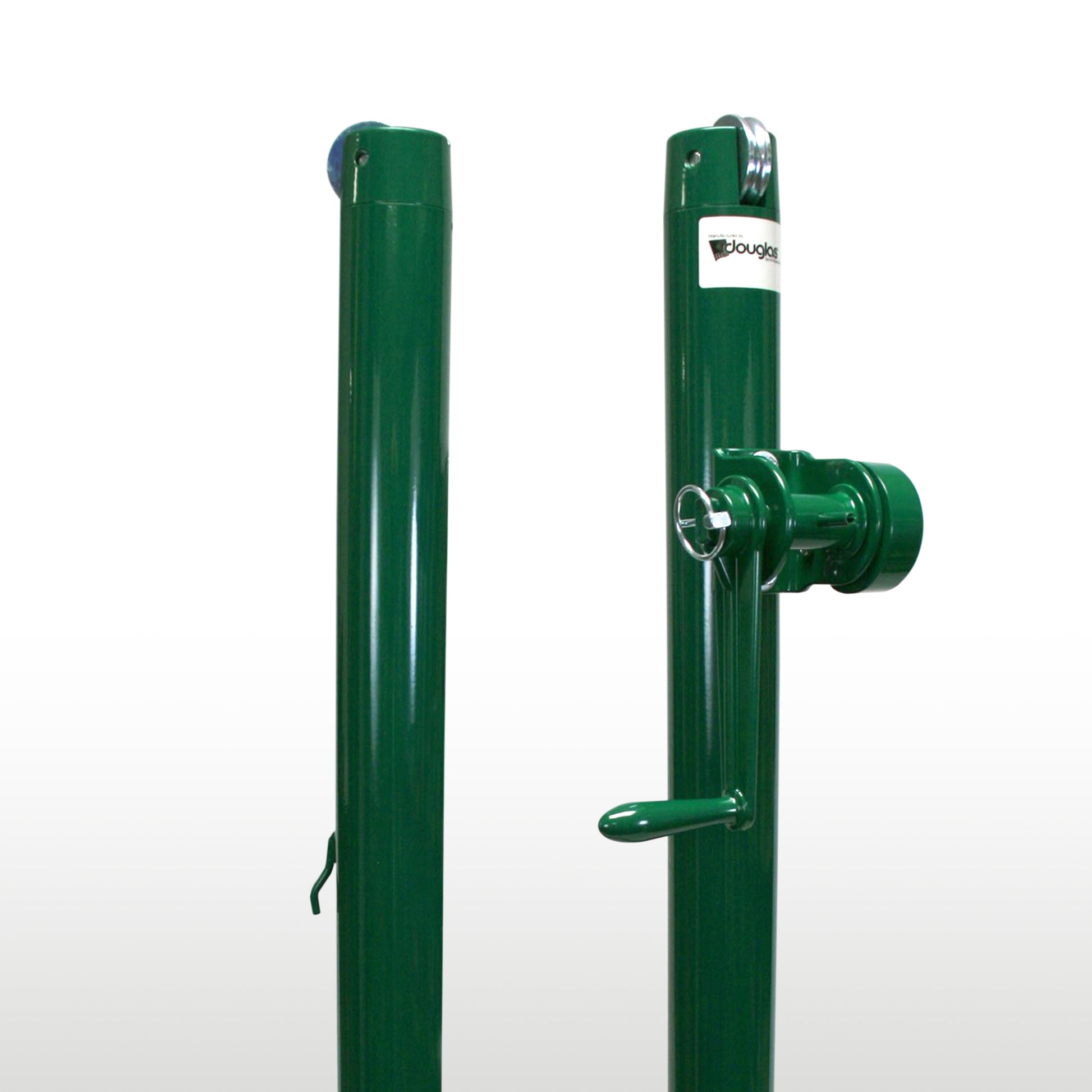 Deluxe pickleball posts in green