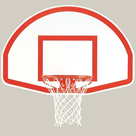 Model #KG475SS. Bison 54" fan-shaped basketball backboard with shooters square.