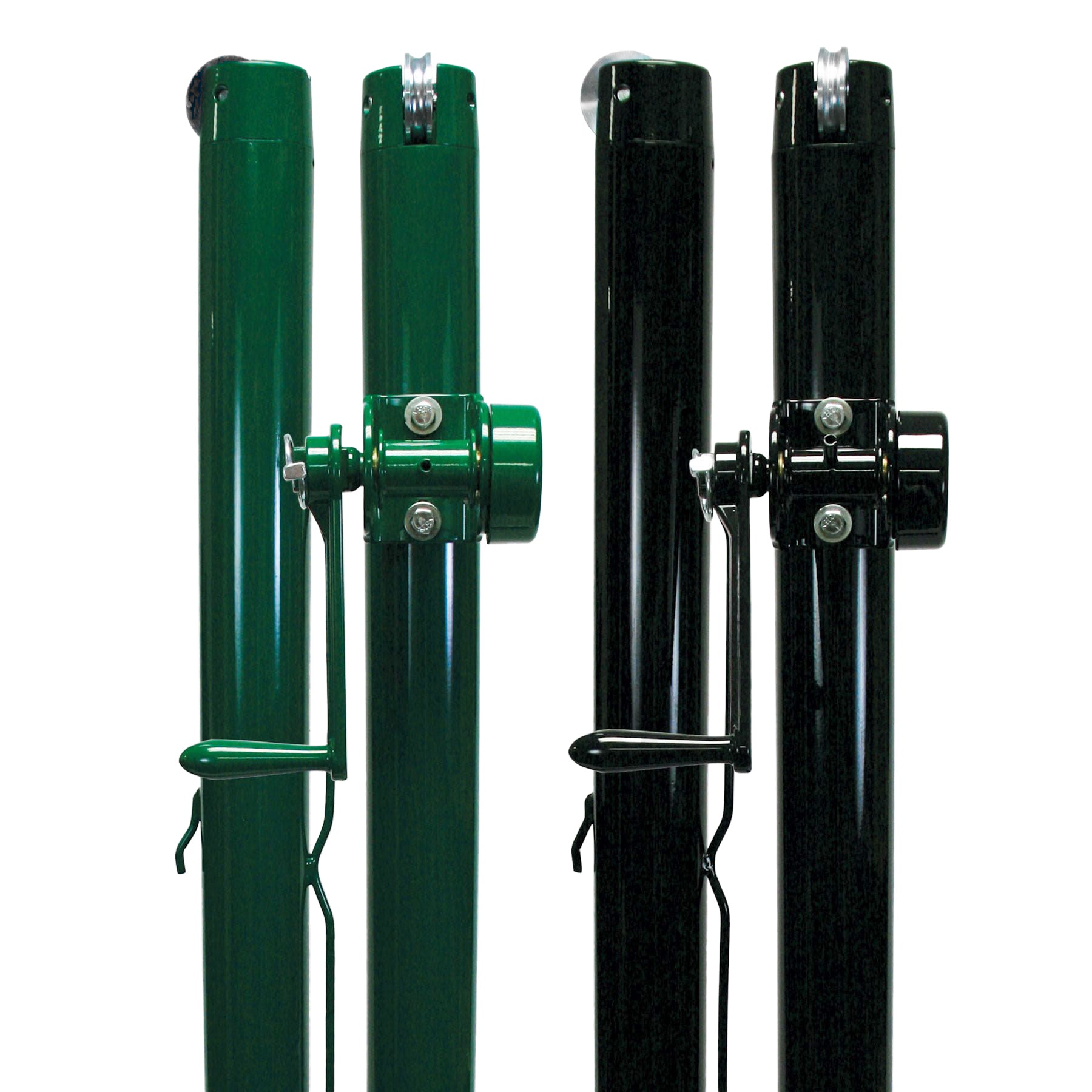 Model #KGSIDEWINDER3AND35. Tennis posts green and black.