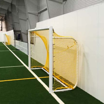 Model #MAL612. 6' x 12' movable aluminum soccer goal with custom back depth.
