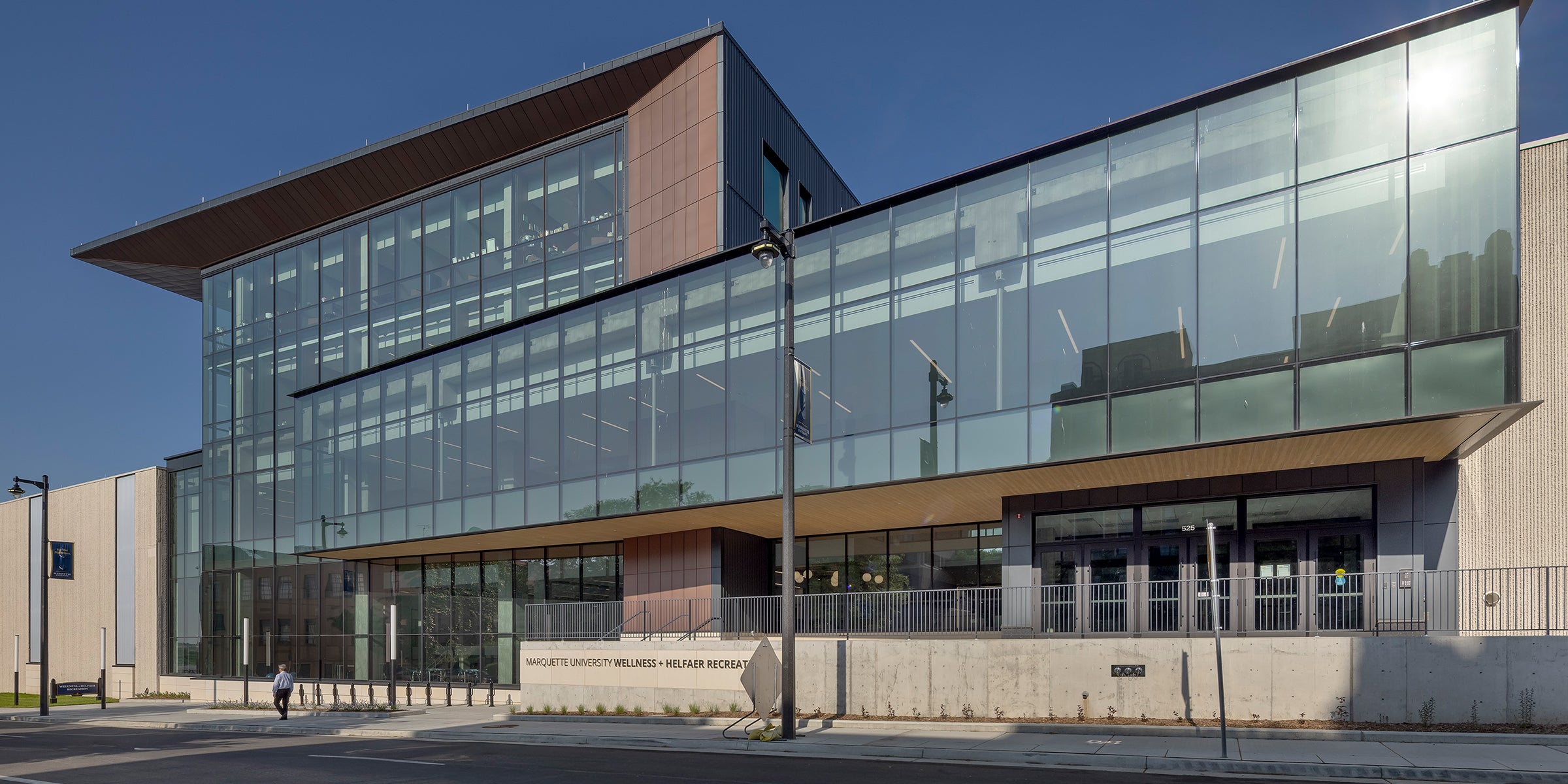 The Wellness + Helfaer Recreation Facility.