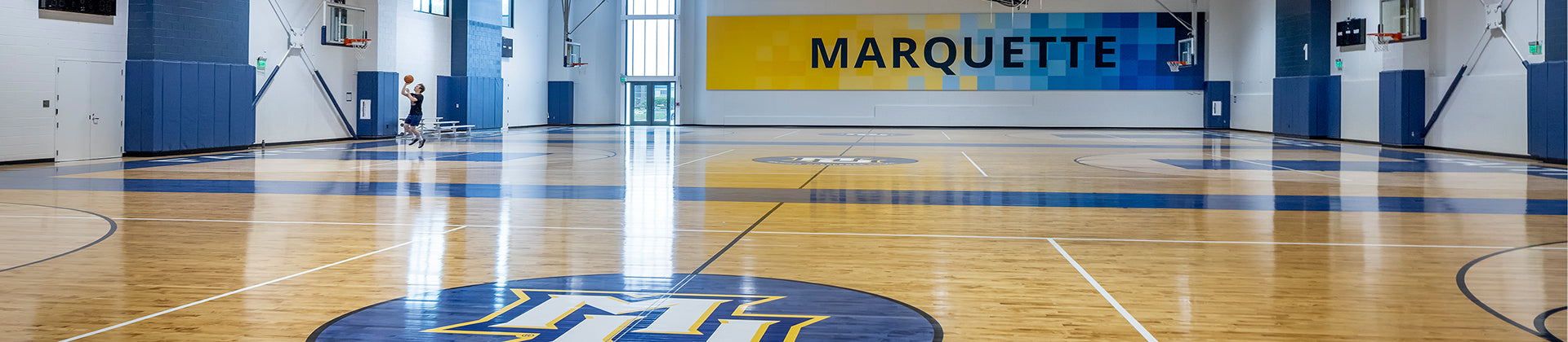 Marquette University gym space for multi-sport use.