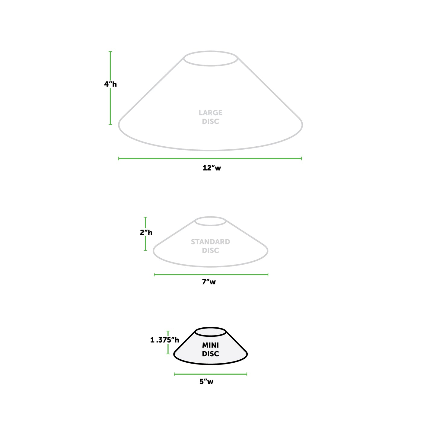 Model #MDC. Mini disc cone for soccer field marking.