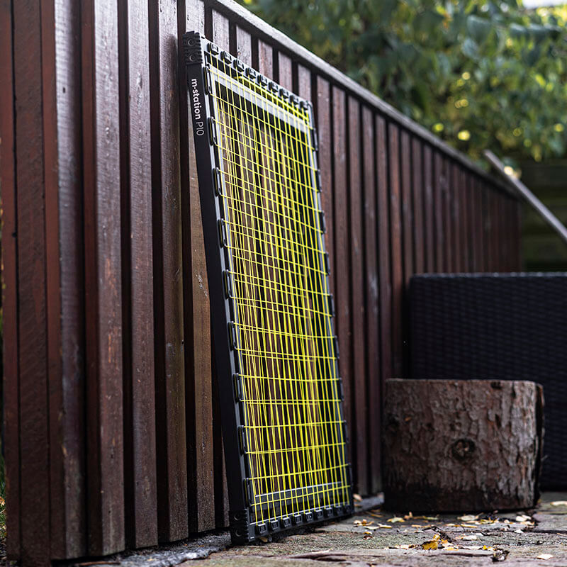 Model #MSTATIONP10. M Station portable soccer rebounder.