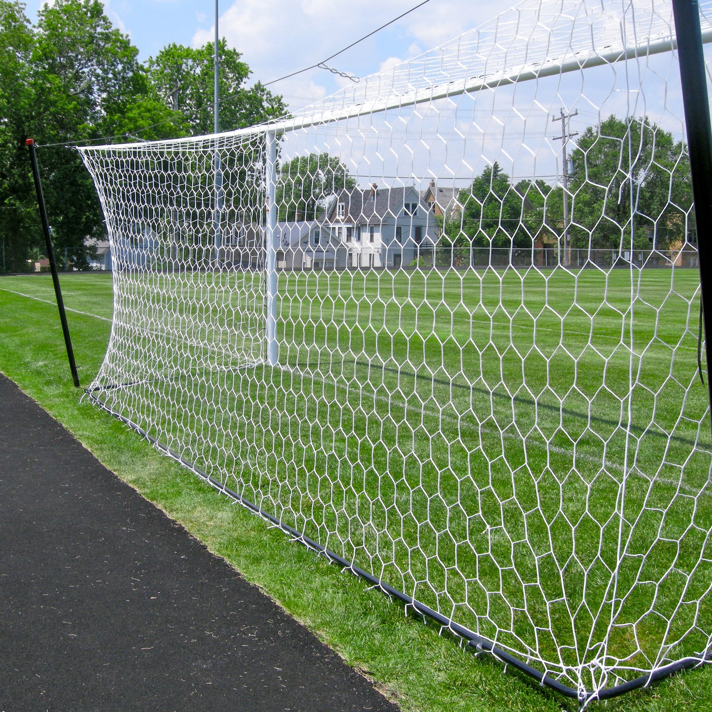 Model #NSBS80. Net storage bar for Stadium Cup soccer goals to raise net for mowing.