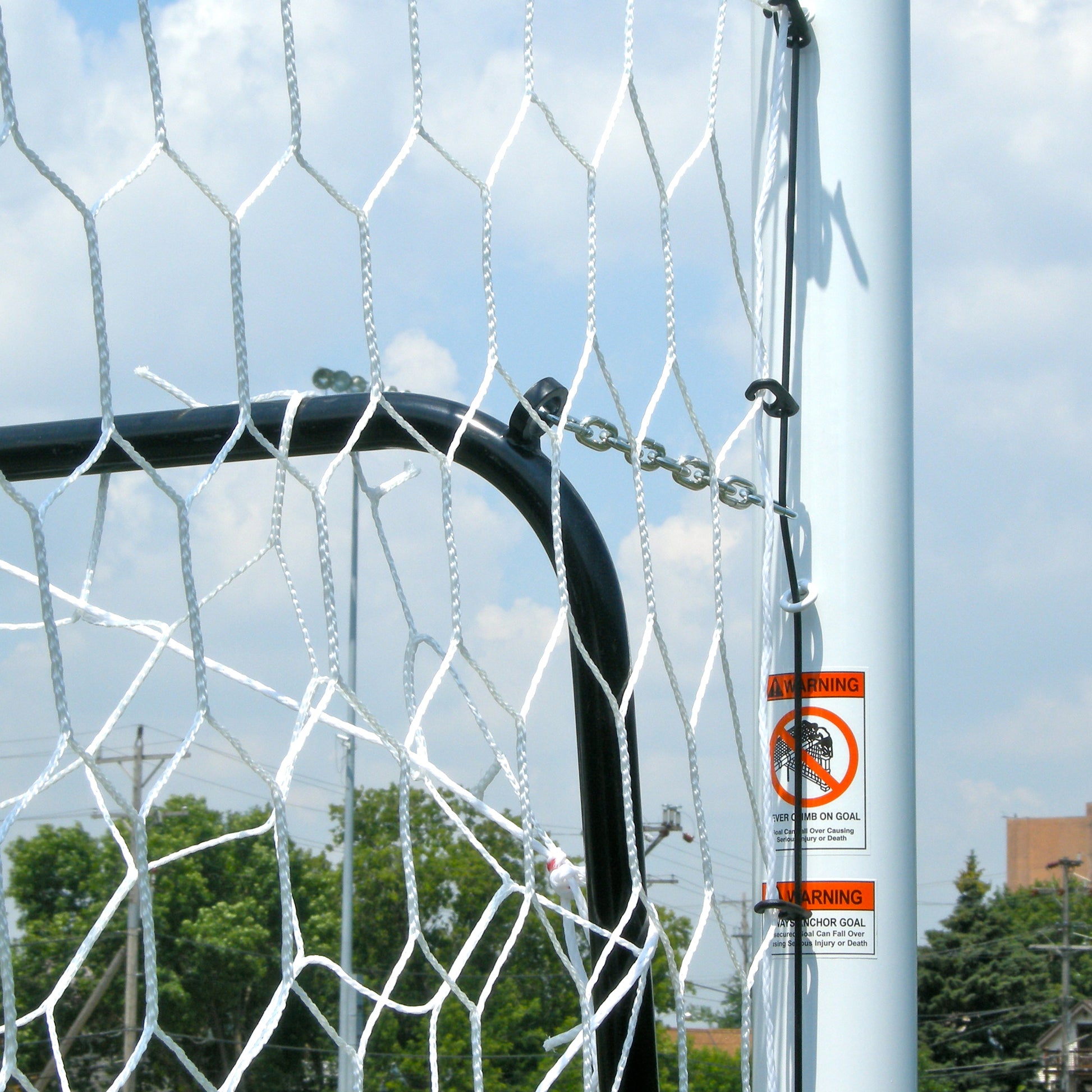 Model #NSBS80. Net storage bar for Stadium Cup soccer goals to raise net for mowing.